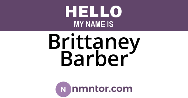 Brittaney Barber