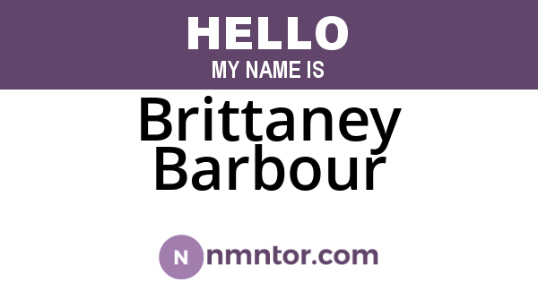 Brittaney Barbour