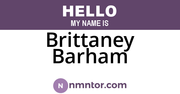 Brittaney Barham