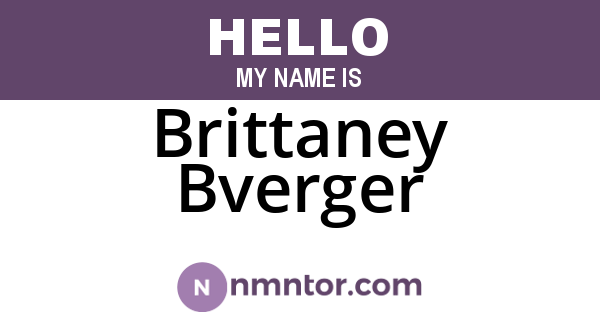 Brittaney Bverger