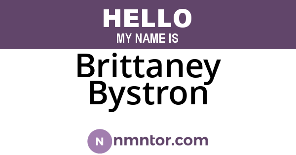 Brittaney Bystron