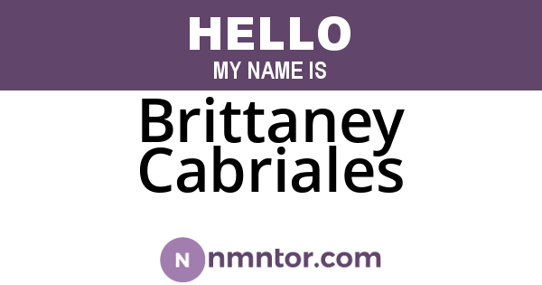Brittaney Cabriales