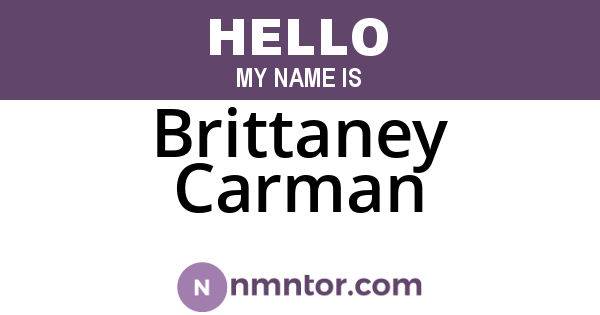Brittaney Carman