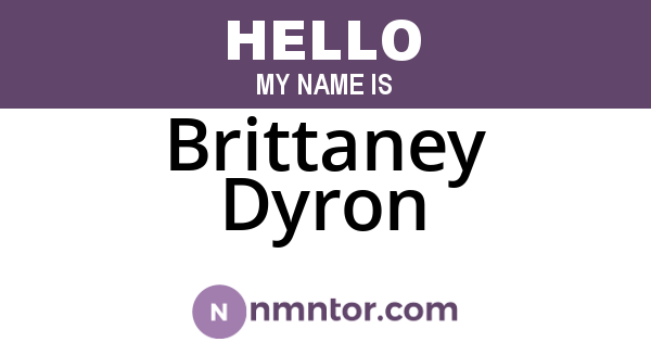 Brittaney Dyron