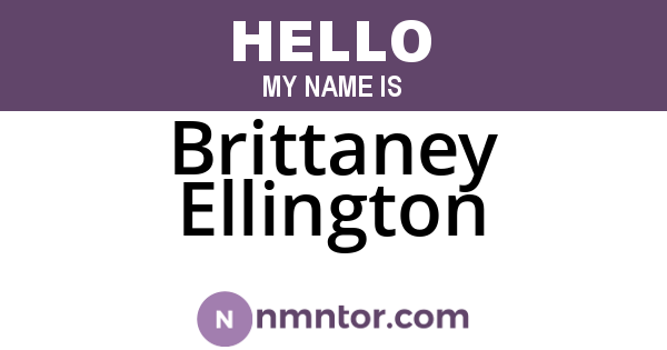 Brittaney Ellington