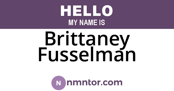 Brittaney Fusselman