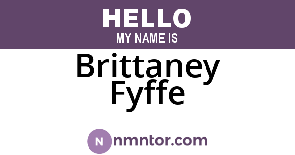 Brittaney Fyffe