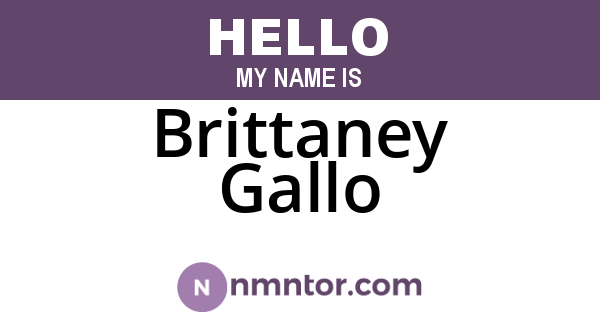 Brittaney Gallo