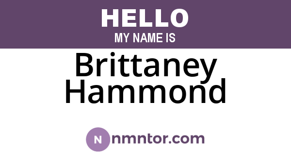 Brittaney Hammond