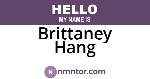Brittaney Hang