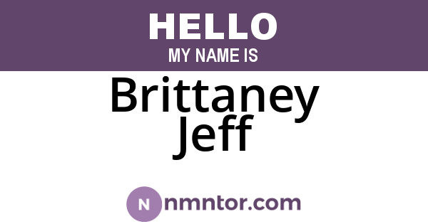Brittaney Jeff