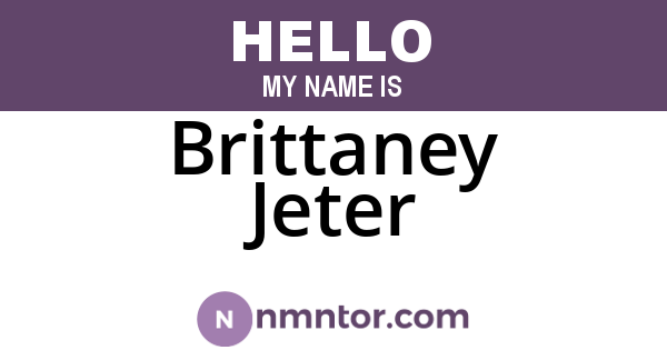 Brittaney Jeter