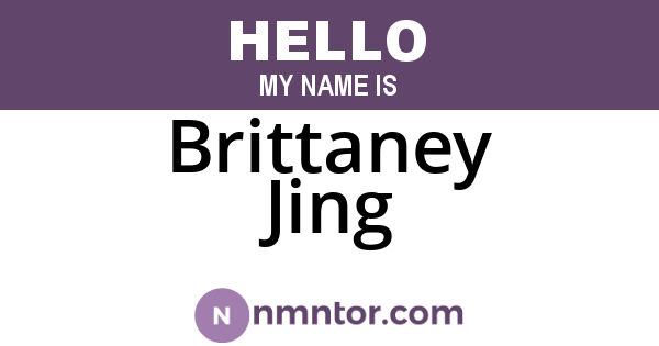 Brittaney Jing