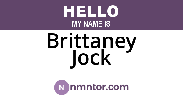 Brittaney Jock