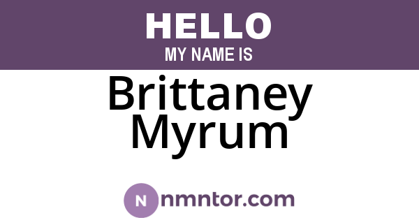 Brittaney Myrum