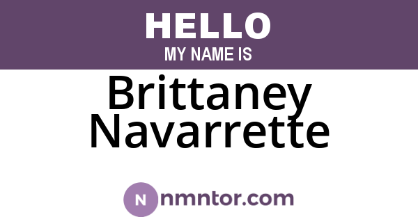 Brittaney Navarrette