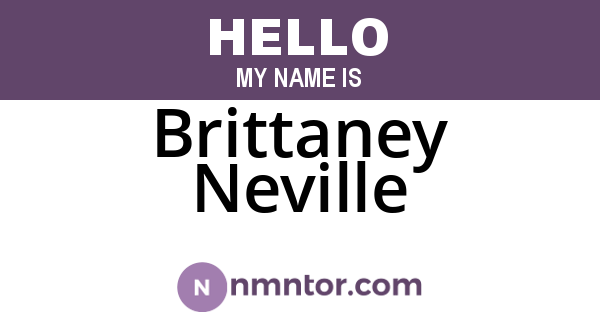 Brittaney Neville