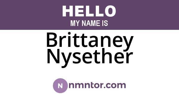 Brittaney Nysether