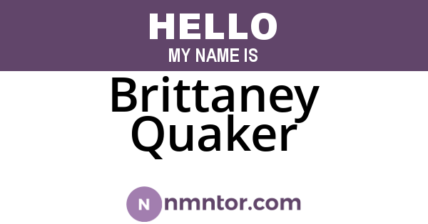Brittaney Quaker