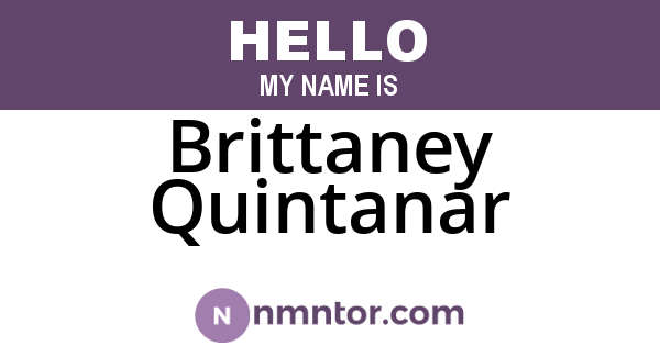 Brittaney Quintanar