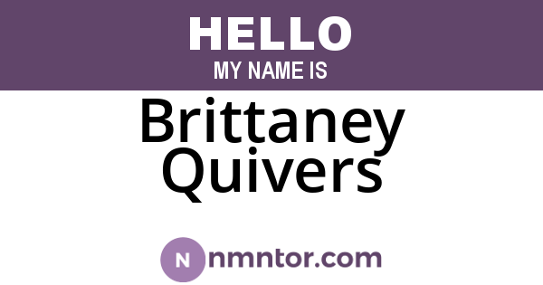 Brittaney Quivers