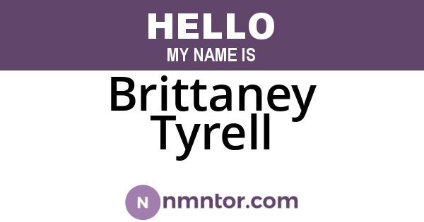 Brittaney Tyrell