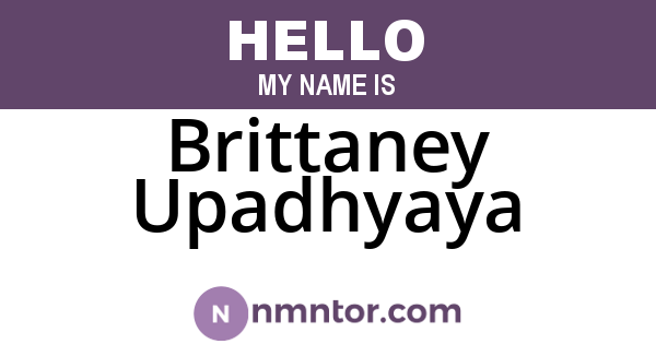 Brittaney Upadhyaya