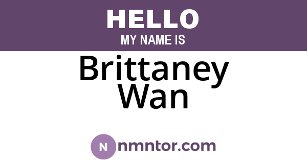 Brittaney Wan