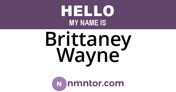 Brittaney Wayne