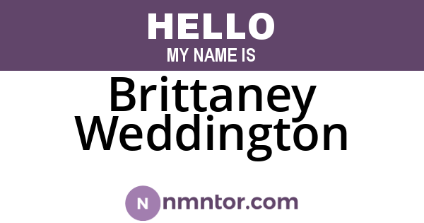 Brittaney Weddington