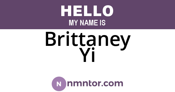 Brittaney Yi