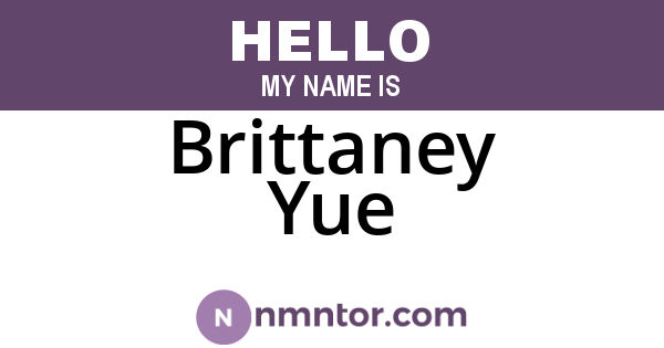 Brittaney Yue