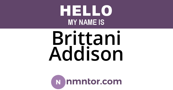 Brittani Addison