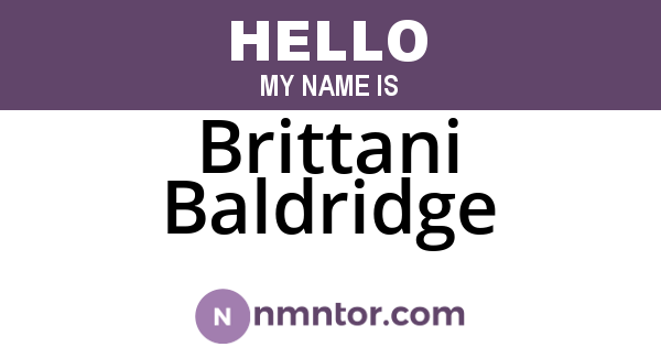 Brittani Baldridge