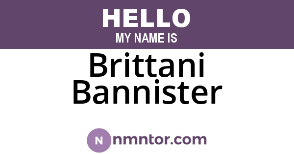 Brittani Bannister