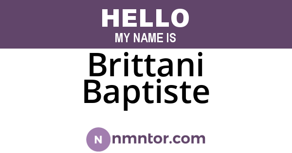 Brittani Baptiste