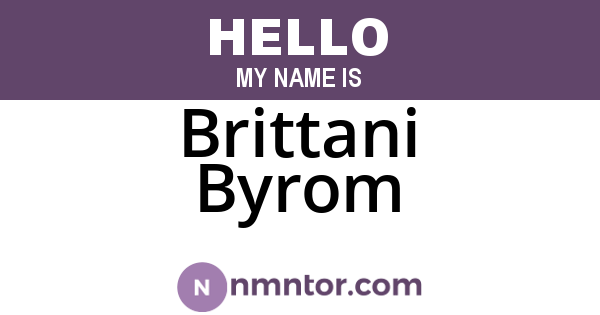 Brittani Byrom