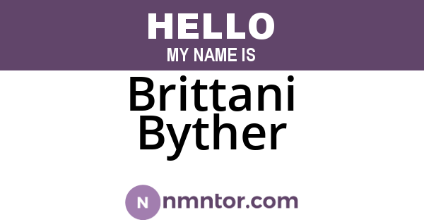 Brittani Byther