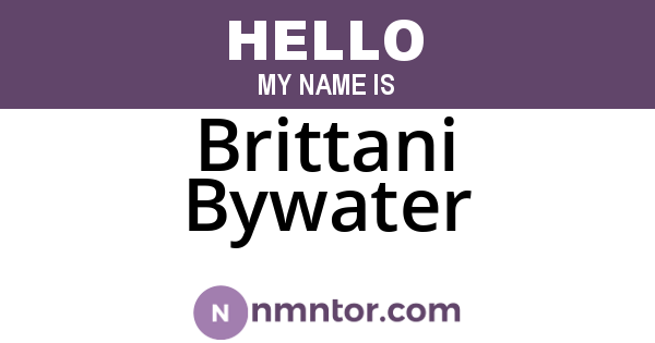 Brittani Bywater