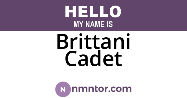 Brittani Cadet
