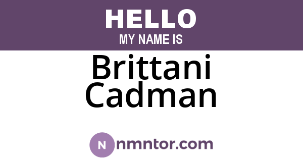 Brittani Cadman