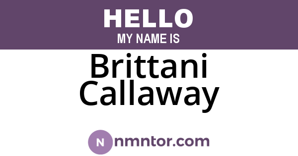 Brittani Callaway