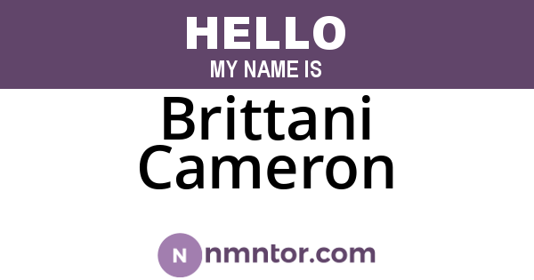 Brittani Cameron
