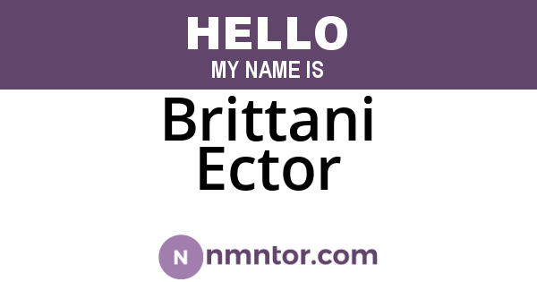 Brittani Ector