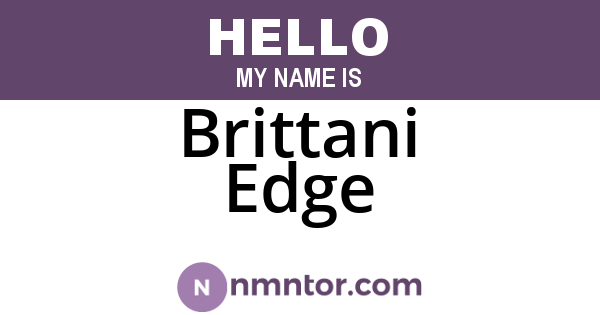 Brittani Edge