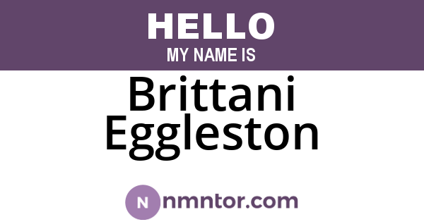 Brittani Eggleston