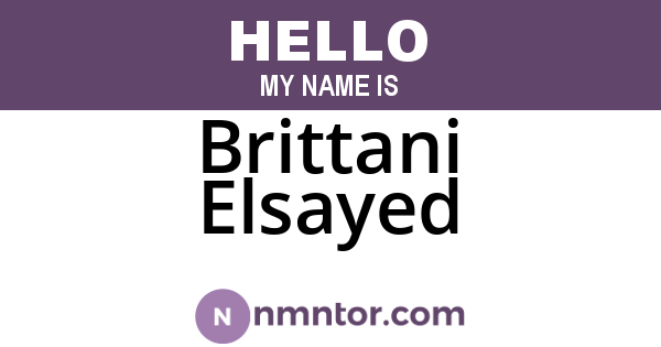 Brittani Elsayed