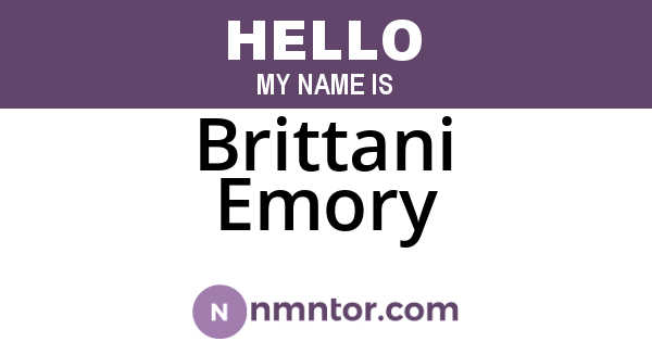 Brittani Emory