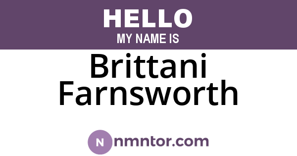Brittani Farnsworth
