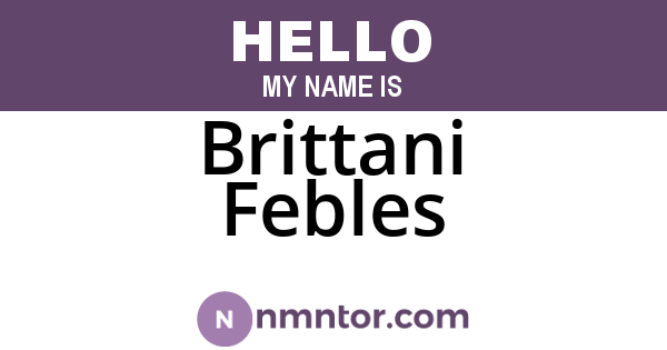 Brittani Febles